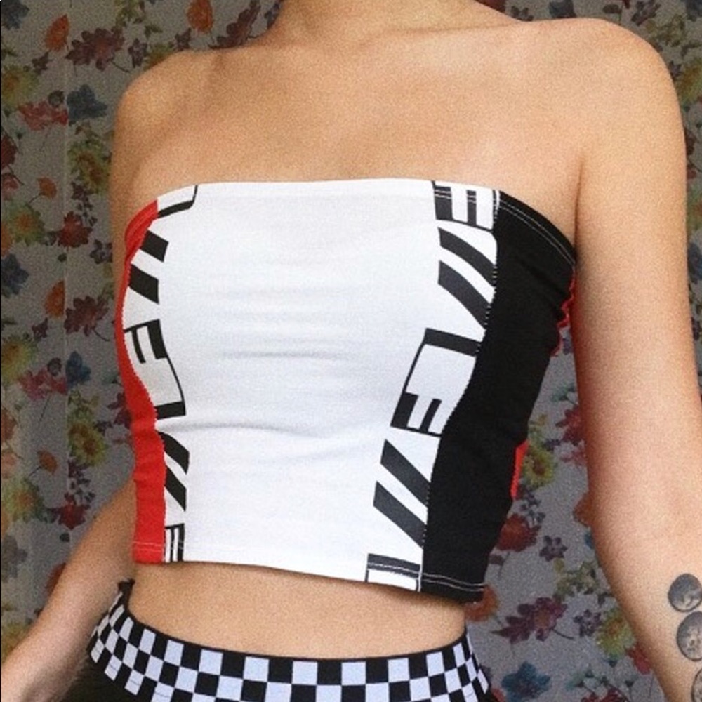 Racer girl tube top